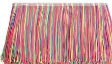 Fringe on ends of sash