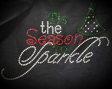 Tis the Season to Sparkle Rhinestone Tee