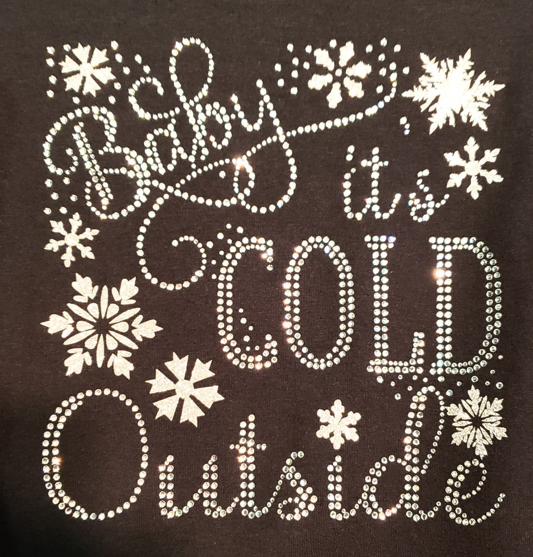 Baby It's Cold Outside Rhinestone Tee
