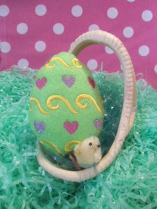Easter Egg Stuffie Plushie Embroidered toy