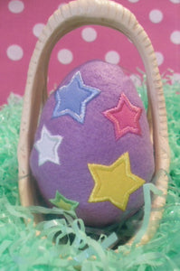 Stars Easter Egg 4x4 stuffie - ITH Digital Embroidery Design