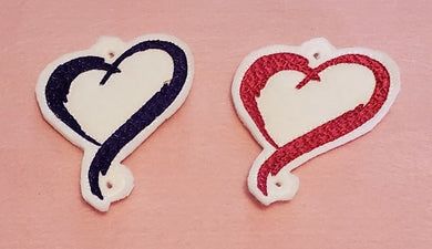 Heart for Banner HORIZONTAL & VERTICAL files 4x4 - ITH Digital Embroidery Design