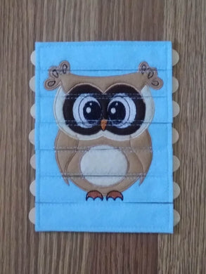 Owl Stick Puzzle - ITH Digital Embroidery Design