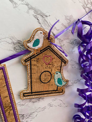 Birdhouse for Banner HORIZONTAL & VERTICAL files 4x4 - ITH Digital Embroidery Design