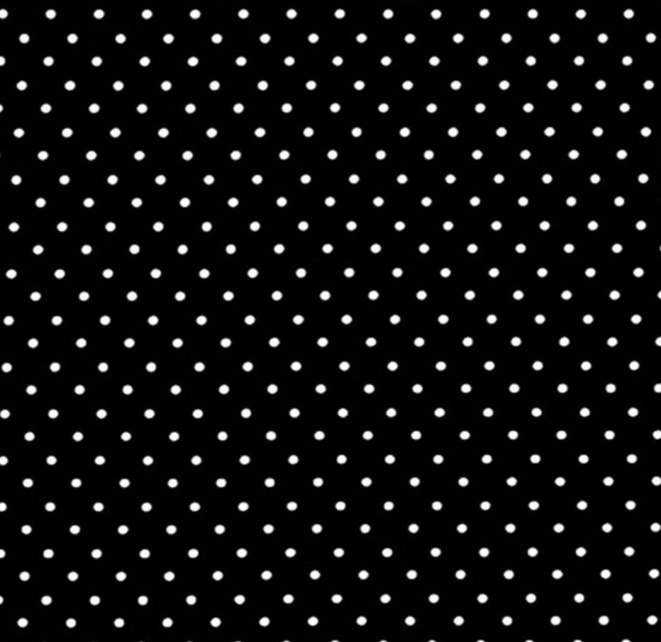 Black with White Polka dots