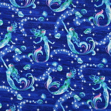 Mermaids on blue