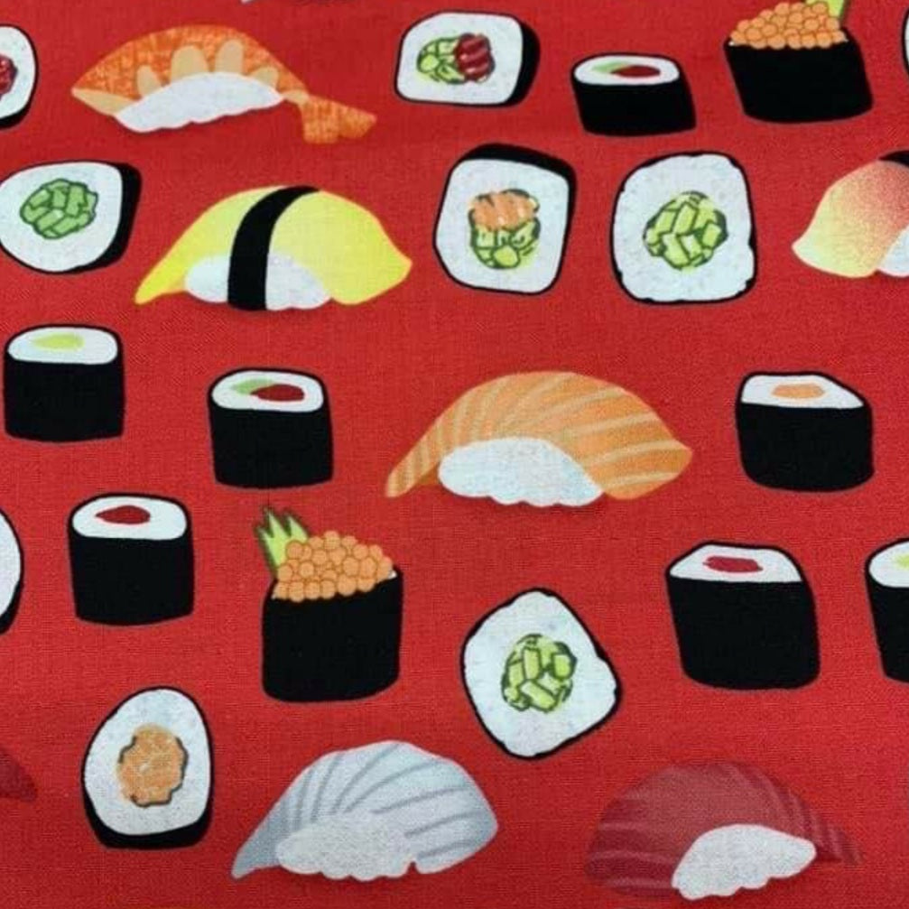 Sushi on red