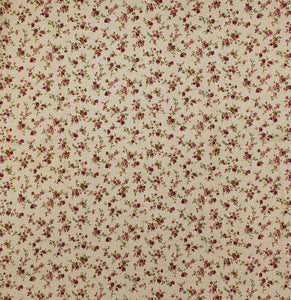 Pink Tiny vintage Flowers on tan