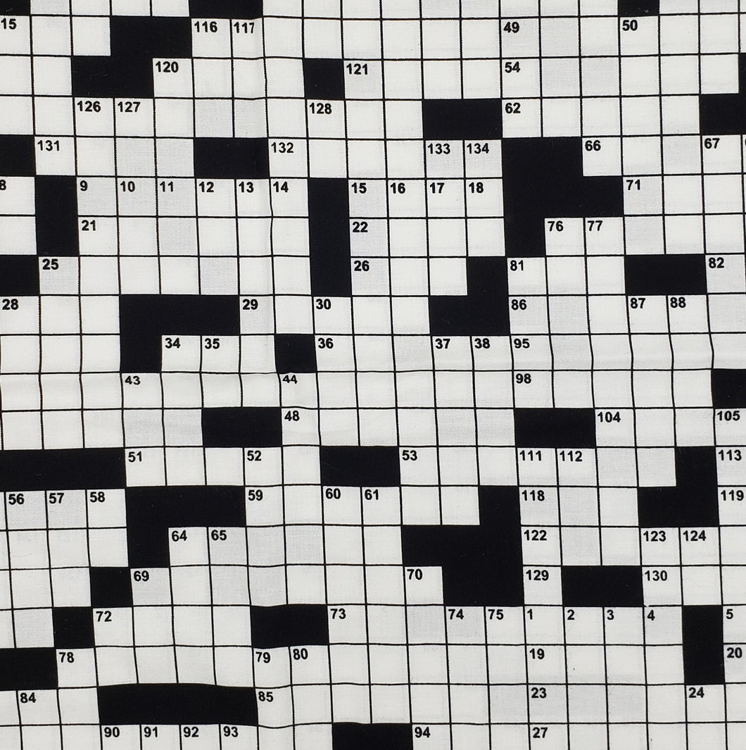 Crossword Puzzle face mask