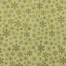 gold snowflakes on yellow gold fabric
