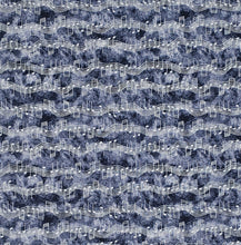 musical staff notes on blues fabric