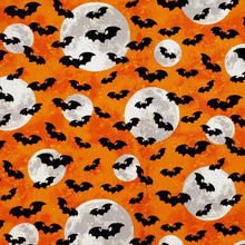 Bats on orange sky face mask