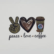 Peace Love Coffee Starbucks custom print cotton blend face mask