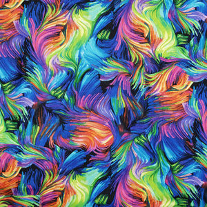 Swirls in colorful patterns face mask