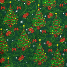 fabric choice christmas trees and red poinsettias