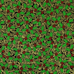 fabric choice gold and green holly