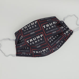Trump Pence 2020 custom printed fabric face mask
