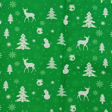 fabric choice for mini tree mask green holiday scene