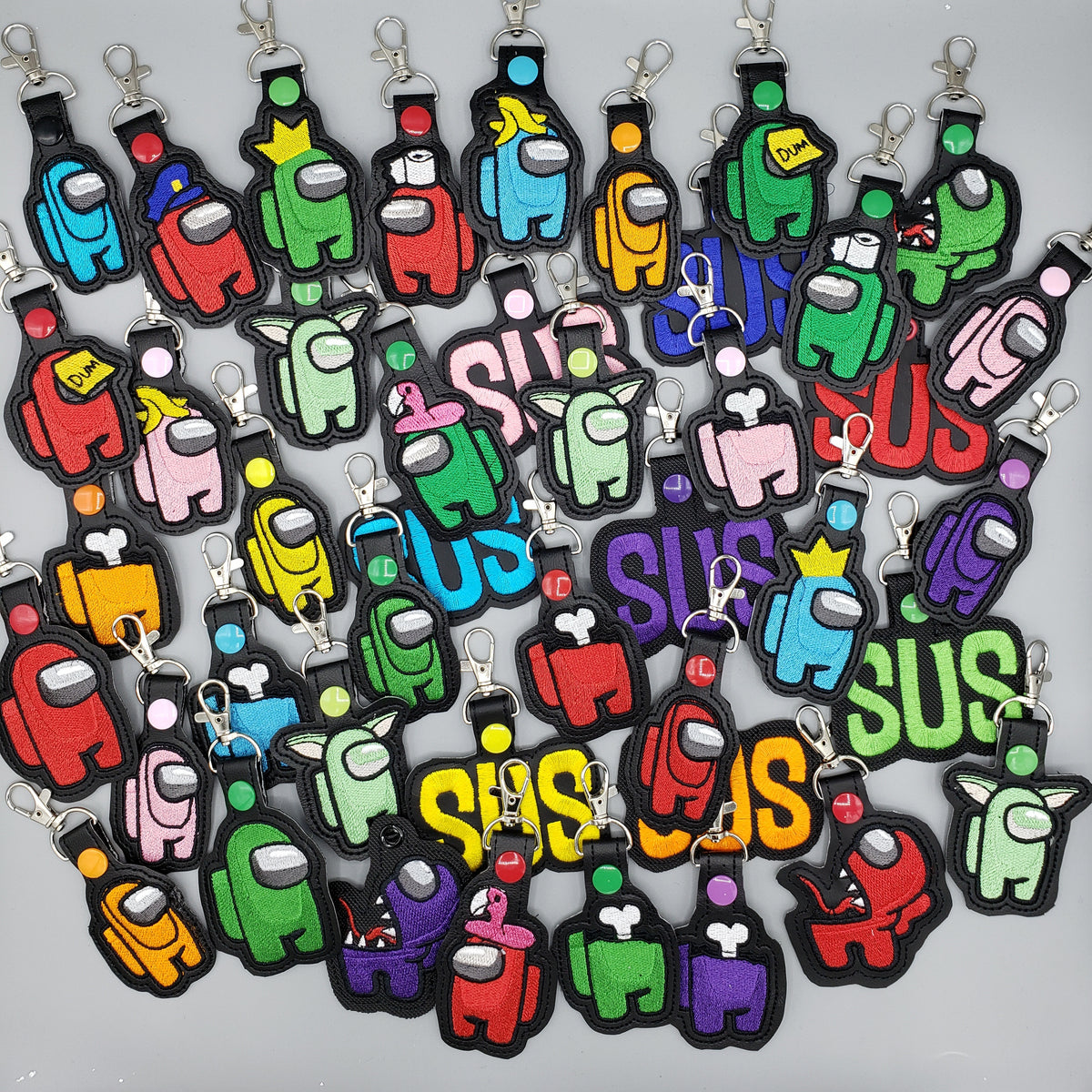 Among Us Crewmate Keyfobs Keychain Zipper Pulls – CustomSashes.com