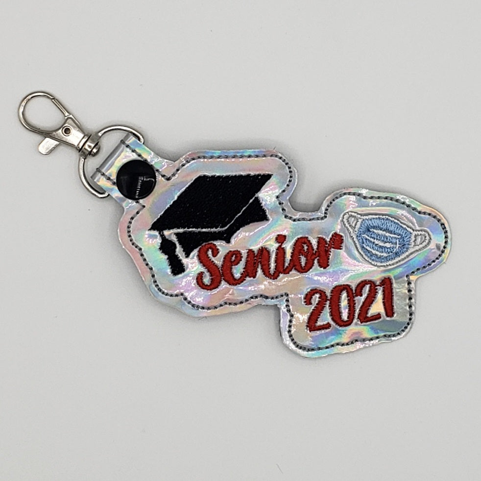 Senior 2021 snap tab Keyfob Key chain