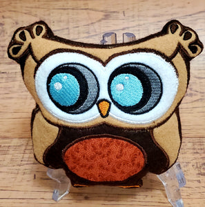 Owl Stuffie 4x4 - ITH Digital Embroidery Design