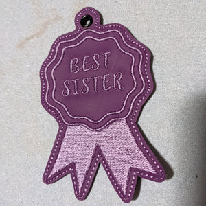 Best sister 4x4 Keyfob - ITH Digital Embroidery Design