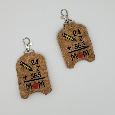 Mom 24 7 365 days 4x6 sanitizer holder- ITH Digital Embroidery Design