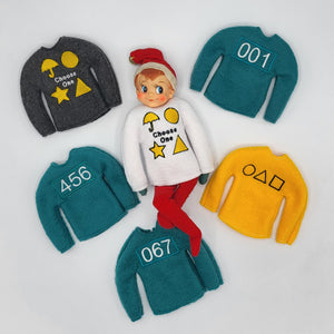 Squid Game Theme Elf on the Shelf Sweater Accessory