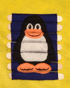 Penguin Stick Puzzle - ITH Digital Embroidery Design
