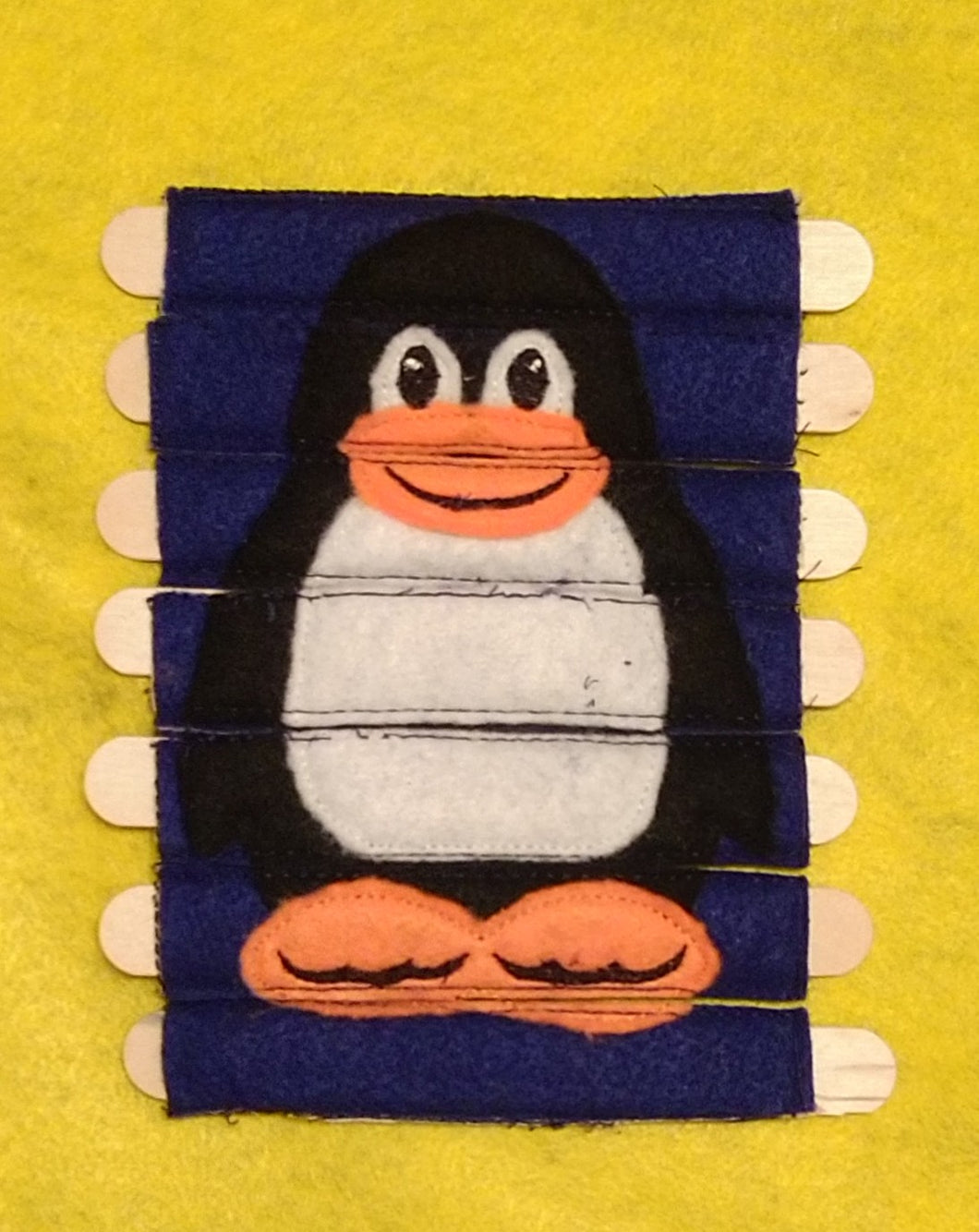 Penguin Stick Puzzle - ITH Digital Embroidery Design