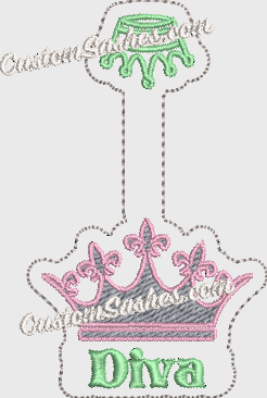 Tiara DIVA Snap tab - ITH Digital Embroidery Design