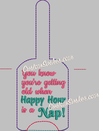 Happy Hour Sanitizer - ITH Digital Embroidery Design