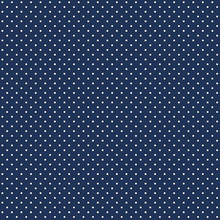 Navy with White Polka dots