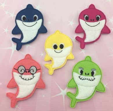 Finger Puppets Baby Shark Family embroidered playset
