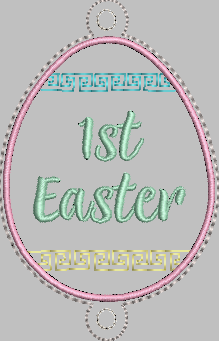 1st Easter Design for VERTICAL Banner 4x4 - ITH Digital Embroidery Design