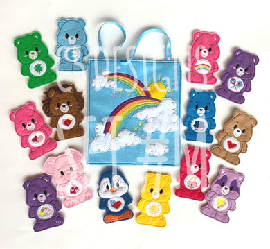 Finger Puppets Care Bears embroidered playset
