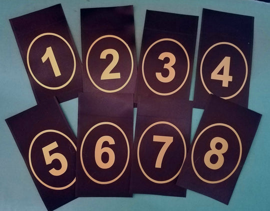 Design Contestant numbers for competition (set of 5) – CustomSashes.com