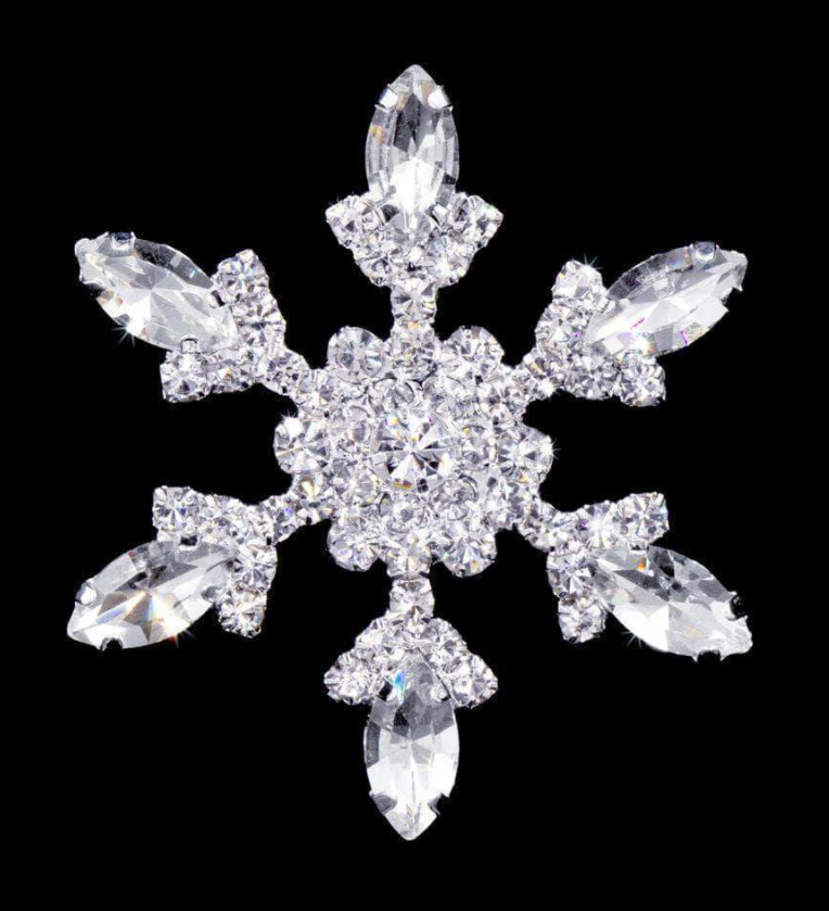 cp-17 Gorgeous crystal rhinestone snowflake sash pin