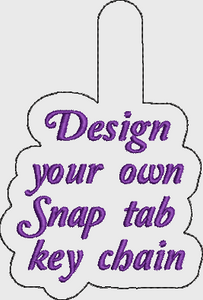 Design your own Custom Snap tab Keychain