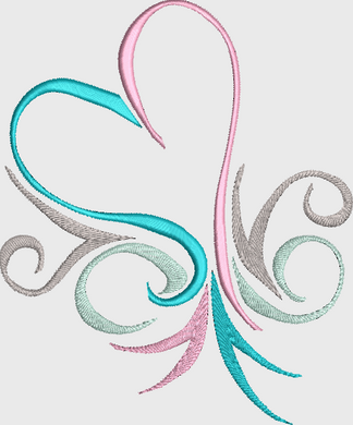 Heart 4x6 hoop size - Digital Embroidery Design