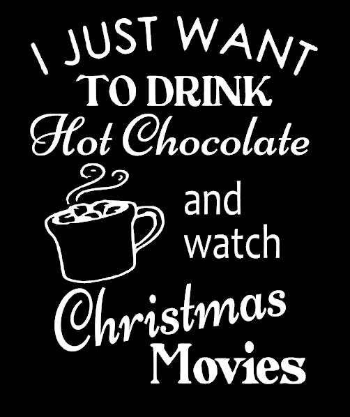 Hot Chocolate & Christmas Movies Sparkly Glitter Tee