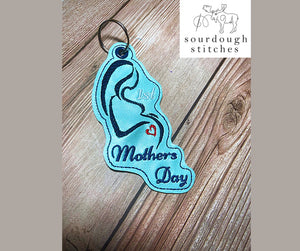 1st Mothers Day 4x4 Keyfob - ITH Digital Embroidery Design