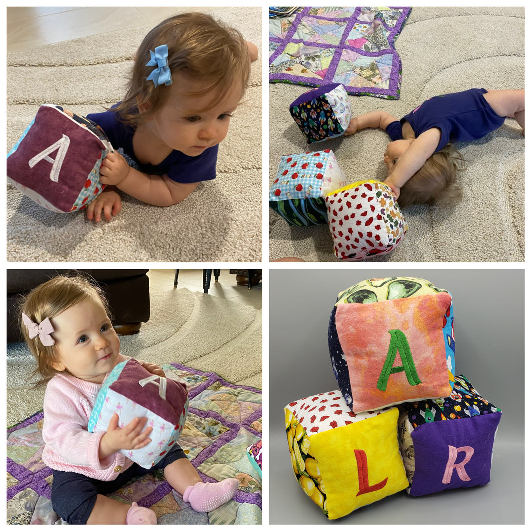 Baby Blocks Custom Embroidered