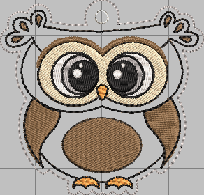 keyfob bookmark OWL 4x4 - ITH Digital Embroidery Design