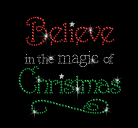 Believe in the Magic of Christmas Rhinestone Tee