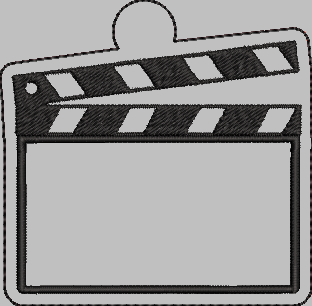 Movie Clapper Snaptab & Keyfob set - BLANK - ITH Digital Embroidery Design