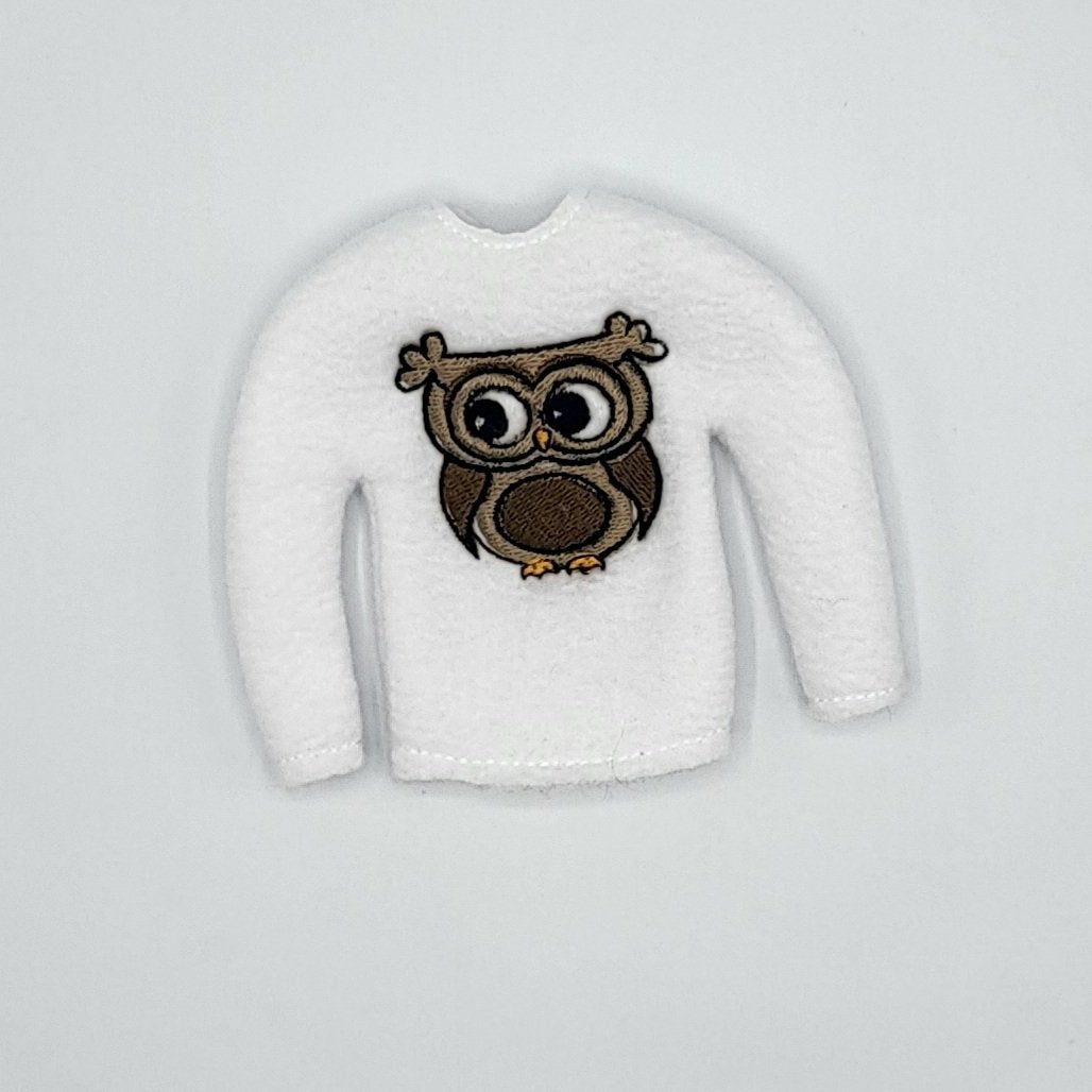 Owl Elf Sweater 5x7 - ITH Digital Embroidery Design