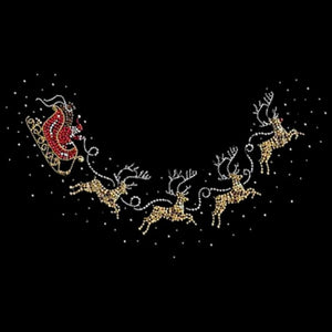 Reindeer & Sleigh Rhinestone Tee