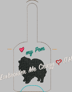 Pomeranian Sanitizer Holder - ITH Digital Embroidery Design