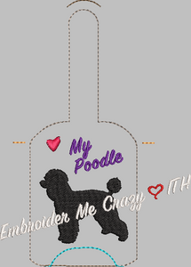 Poodle Sanitizer Holder - ITH Digital Embroidery Design